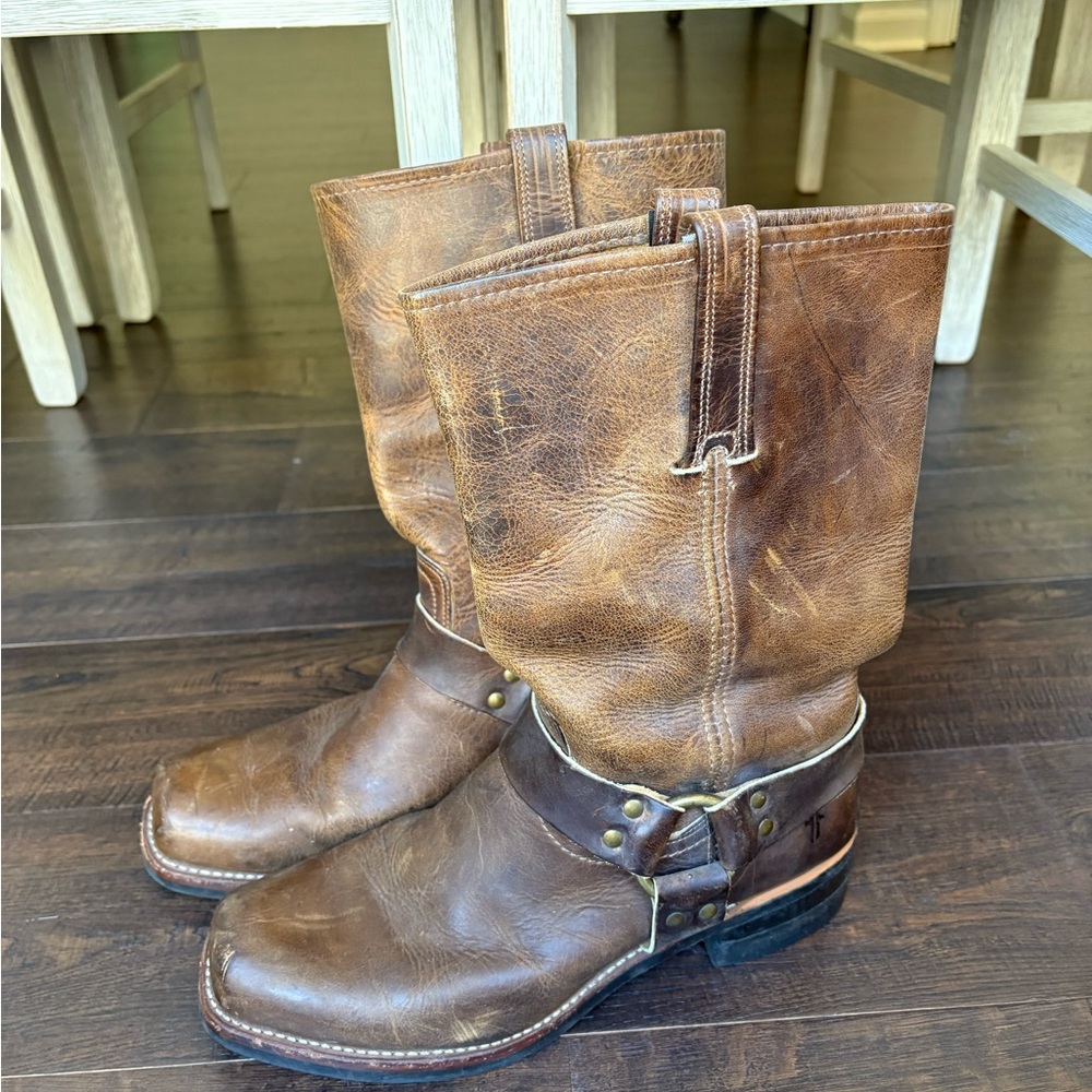 Frye Harness Men's Brown Leather Boots